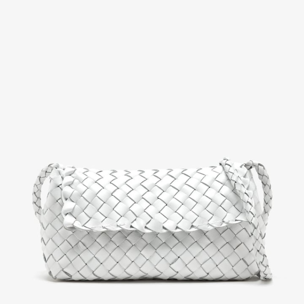 NWT Loeffler Randall Vinnie Woven Leather Crossbody Bag - Picture 2 of 13